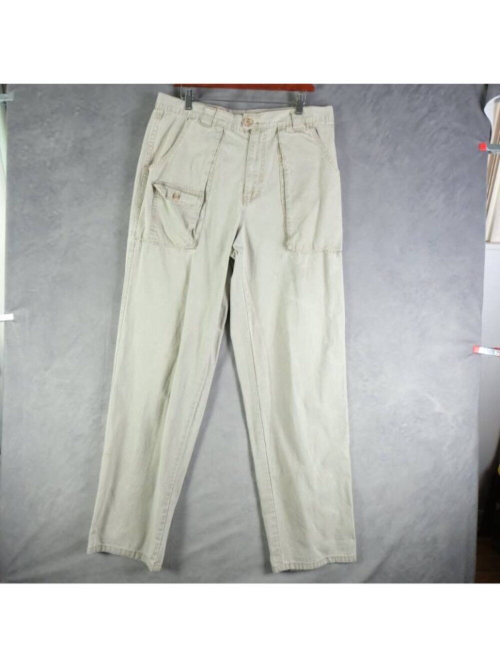 Vintage Pants Mens 36x34 Khaki Sahara Hiking Utility Straight